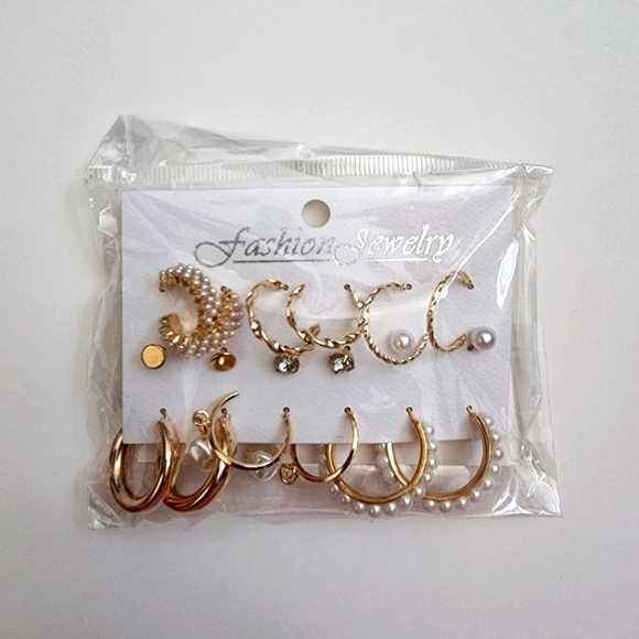 9 pairs Faux Pearl Earring - Picture 4 of 4